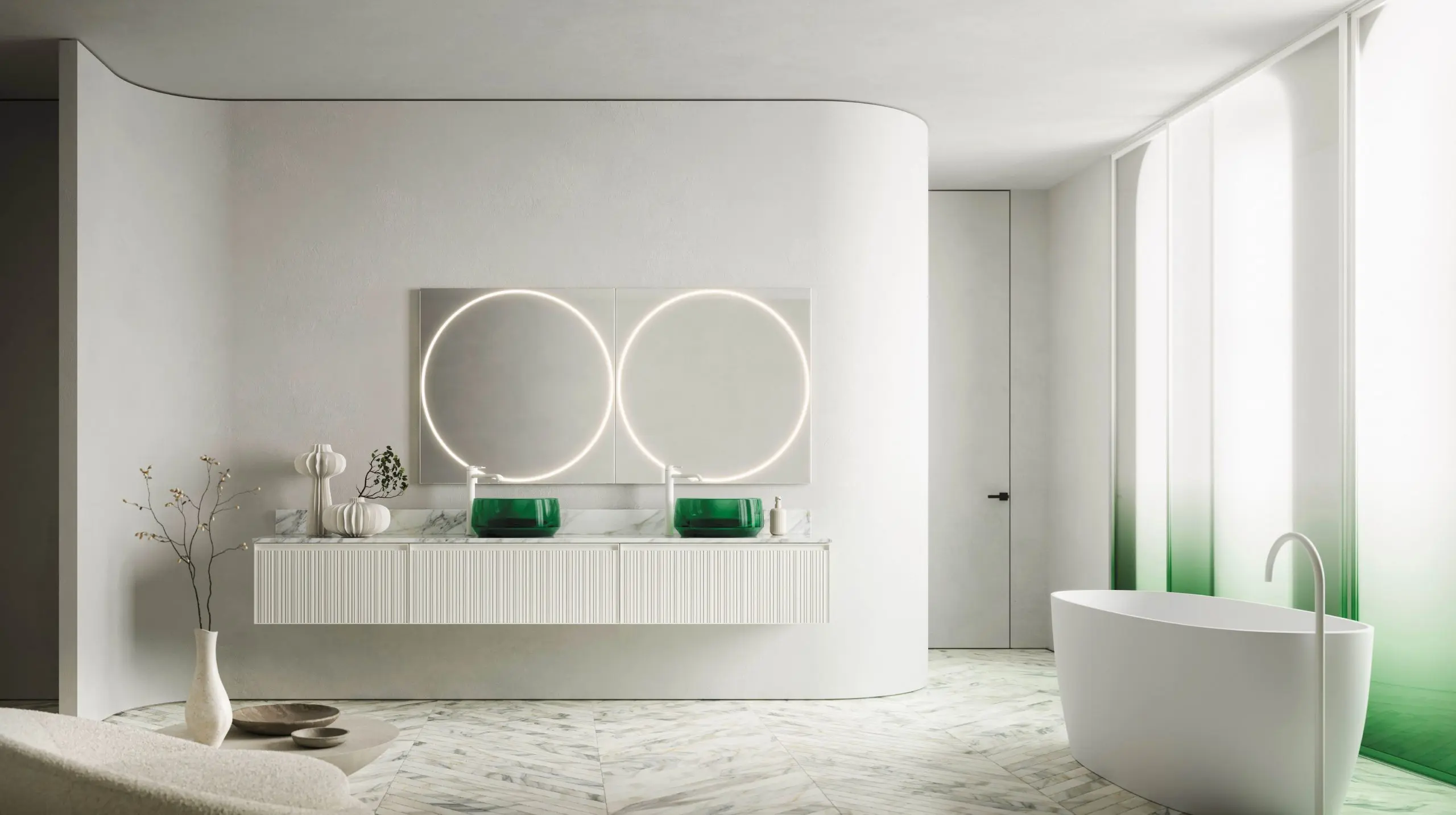 Bagno con mobile lavabo configurato